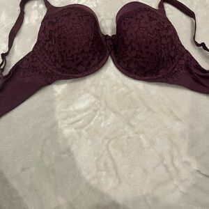 Victoria's Secret Lace Underwire Bra - Deep Burgundy